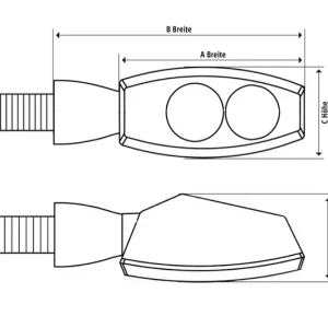 Preisreduziert SHIN YO Multiface LED Blinker Gehäuse Schwarz / Linse Rauchgrau (Paar), vorn & hinten