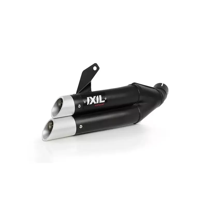 IXIL Hyperlow Endtopf Edelstahl schwarz / Endkappe Aluminium passend für Honda CB 500 / CBR 500 Echt