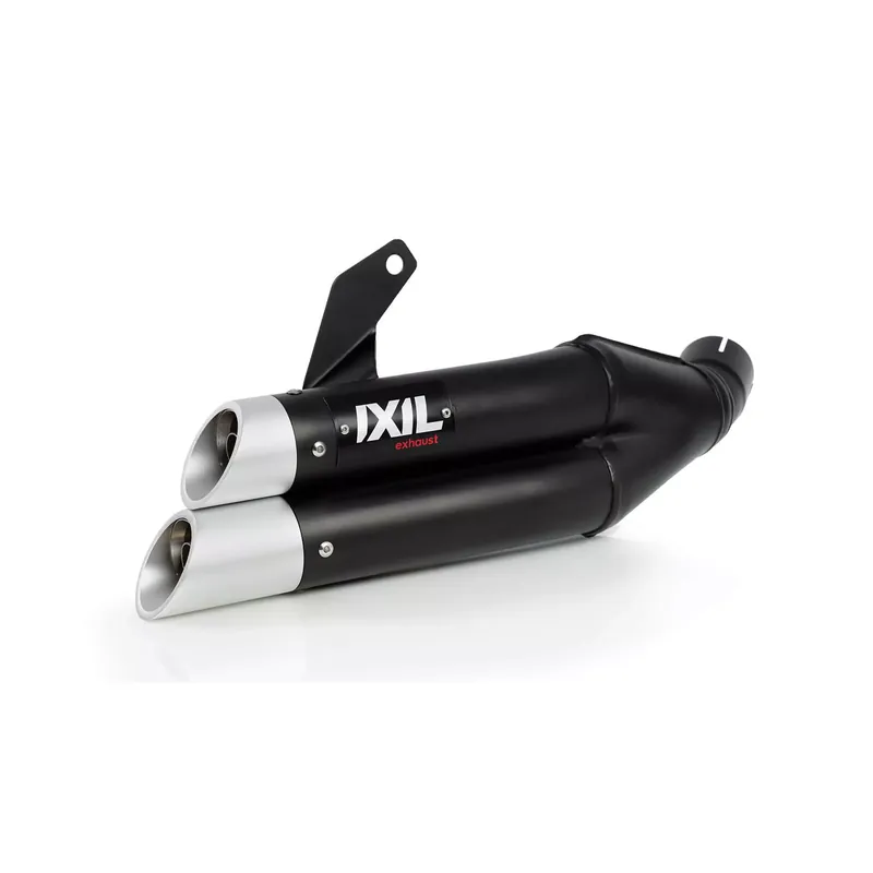 Versand Am Gleichen Tag IXIL Hyperlow Endtopf Edelstahl schwarz / Endkappe Aluminium passend für Suzuki Bandit & GSX