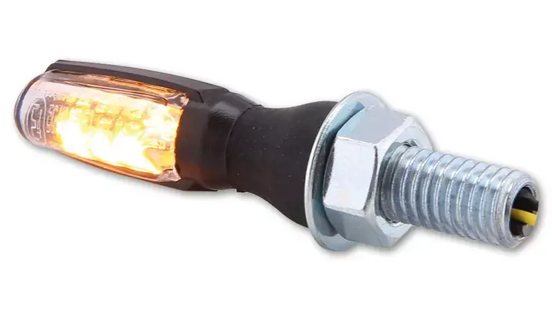 SHIN YO Spark LED Blinker Schwarz / Klarglas (Paar), vorne & hinten Schneller Versand