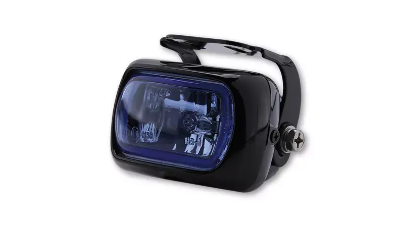 Wochenendangebot SHIN YO Nebelscheinwerfer schwarz mit blauem Glas und Halter