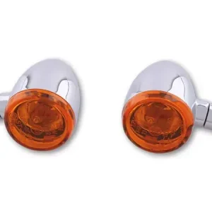 Letzte Chance SHIN YO Bullet Light Blinker Chrom / Orange Linse (Paar) – Vorn & Hinten