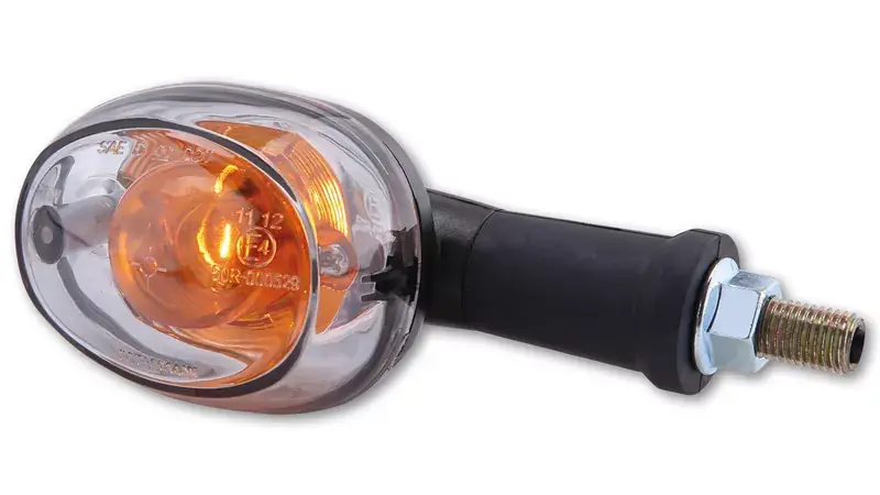 SHIN YO Oval Blinker Gehäuse Schwarz / Linse Klar (Paar), Vorn & Hinten Sonderangebot
