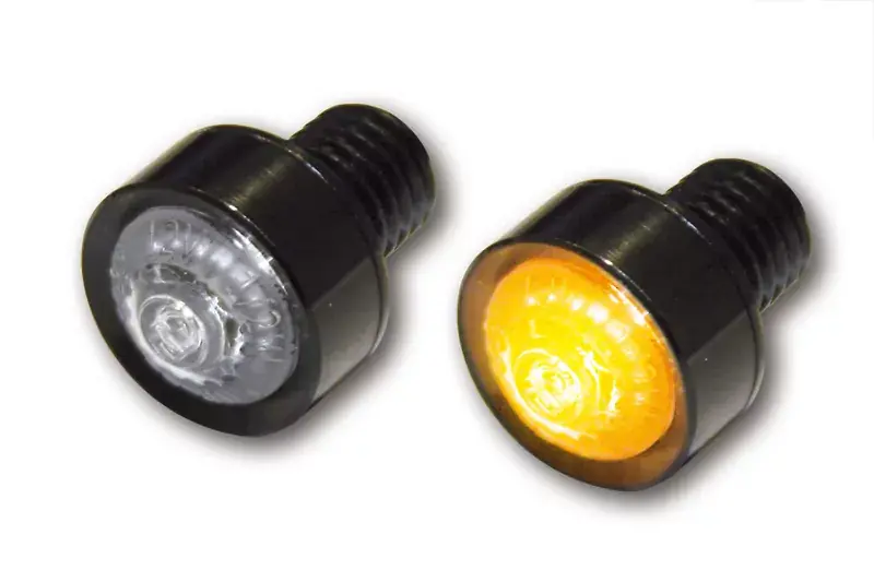 Neue Kollektion HIGHSIDER Pro Mono LED Blinker Schwarz / Linse Klar (Paar), vorn & hinten