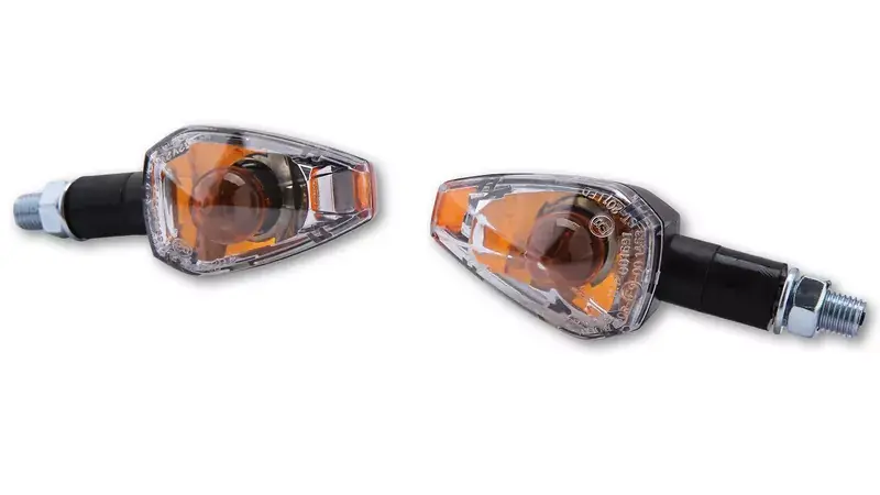 Top-Seller SHIN YO Big Peak Blinker Gehäuse Schwarz / Linse Klar, E-geprüft (Paar), Vorn & Hinten