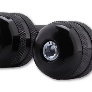 Saisonangebot SHIN YO Lenkerendgewichte schwarz gerändelt passend für Stahllenker
