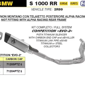 Kracherpreis Arrow PISTA Titan Komplettanlage passend für BMW S 1000 RR 19-22