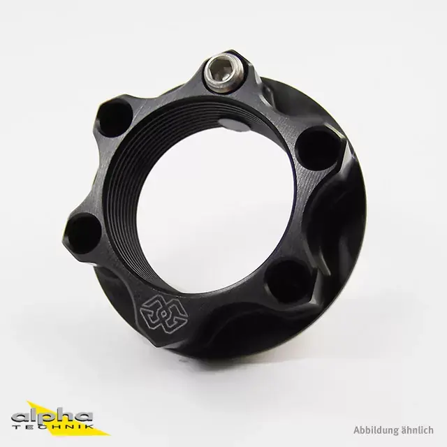 Markenprodukt GILLES ACMA Mutter (Steuerkopf) M28x1 schwarz passend für diverse Modelle