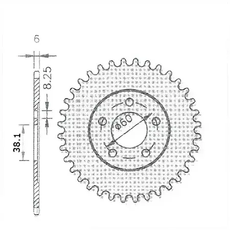 Kettenrad IGM Rieju RS1 38,1mm 5 Loch 38 Zähne Jetzt Kaufen