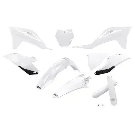 Plastik Kit mit Gabelprotektoren Gasgas MC / MC-F 2021-2023 ab 2021 UFO weiss Neue Kollektion