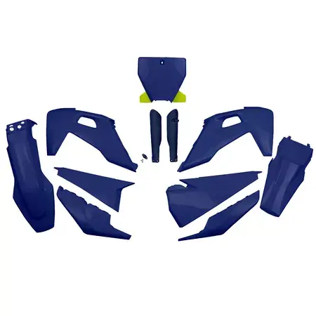 Plastik Kit + Gabelprotektoren Husqvarna TC / FC ab 2019 UFO blau Bestseller
