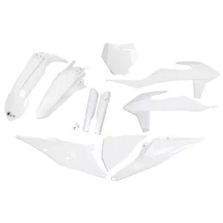 Plastik Kit mit Gabelprotektoren KTM SX / SX-F 2019-2022 UFO weiss OEM Schnäppchen