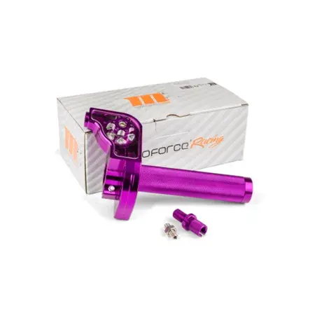 Saisonangebot Kurzhub Gasgriff MotoForce Racing CNC Alu Lila