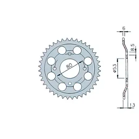 Top-Preis Kettenrad 48 Zähne Derbi Senda / Fenix ‘97/99