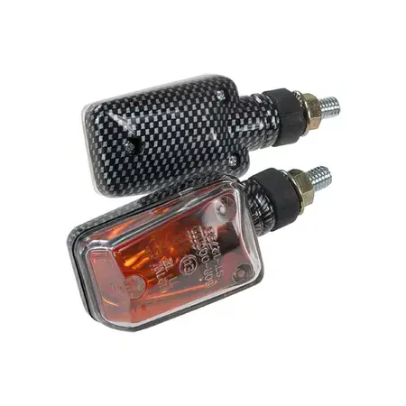 Blinker Quada universal Klarglas carbon Schnäppchen