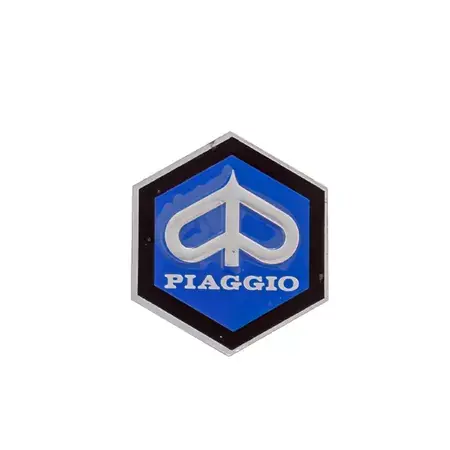 Highlight Emblem Piaggio Sechseck Aluminium 31x36mm