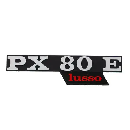 Wochenendangebot Emblem Vespa PX 80 E Lusso schwarz / chrom / rot