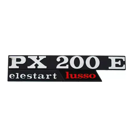 Meistverkauft Emblem Vespa PX 200 E Lusso schwarz / chrom / rot