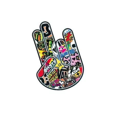 Aufkleber Fingers Sticker Bomb Finale Aktion