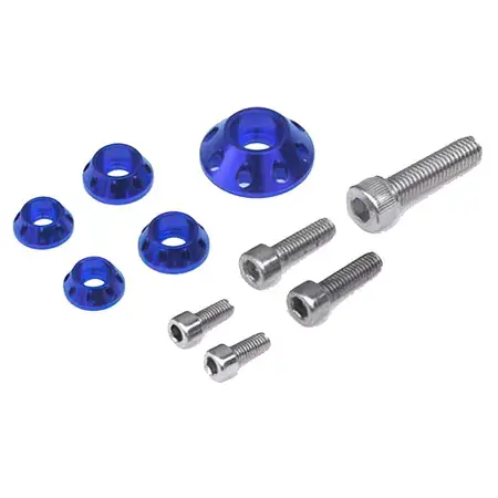 Schraubenkit Verkleidung / Tank (2xM5 2xM6 1xM8) blau Knallerangebot