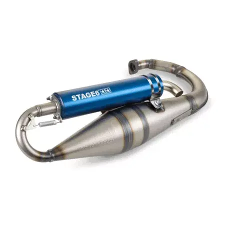Auspuff Stage6 Pro Replica MK2 Blau Minarelli stehend Neue Ware