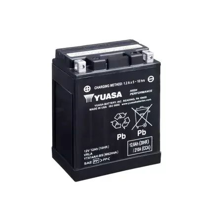 Highlight Batterie Yuasa YTX14AH-BS DRY MF wartungsfrei - einbaufertig