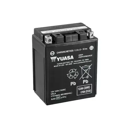 Echt Batterie Yuasa YTX14AHL-BS DRY MF wartungsfrei - einbaufertig