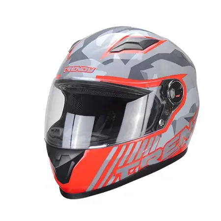 Integralhelm Trendy T-503 Furya grau / rot matt Expressversand