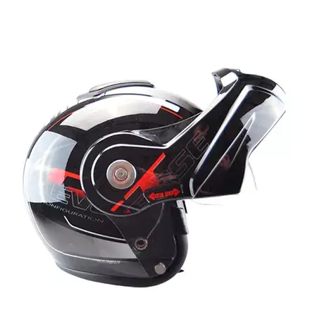Ausverkauf Klapphelm Trendy Reverse schwarz / rot glänzend