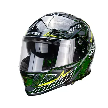 Heißes Angebot Integralhelm Doppelvisier Trendy T-602 Skiddy schwarz / gelb glänzend