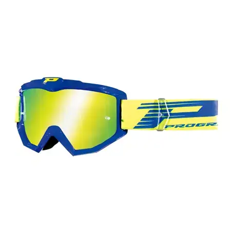 Geprüft Crossbrille ProGrip 3201 FL verspiegelt gelb/blau