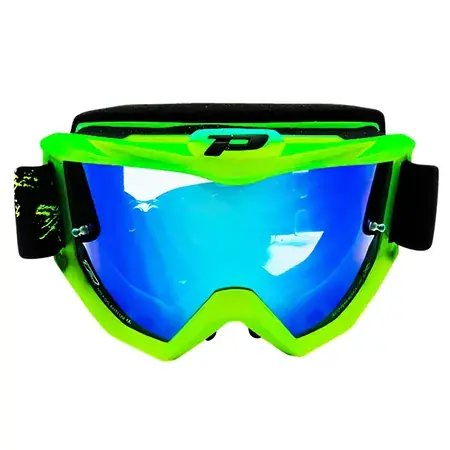 Echt Crossbrille ProGrip 3204 FL verspiegelt neon-grün