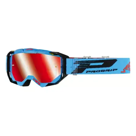 Top-Preis Crossbrille Pro grip 3303 türkis/schwarz mit rotem Glas verspiegelt