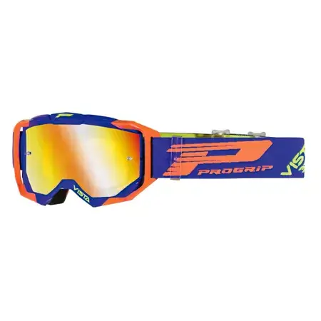 Günstig Crossbrille ProGrip 3303 blau/orange mit orangenem Glas verspiegelt