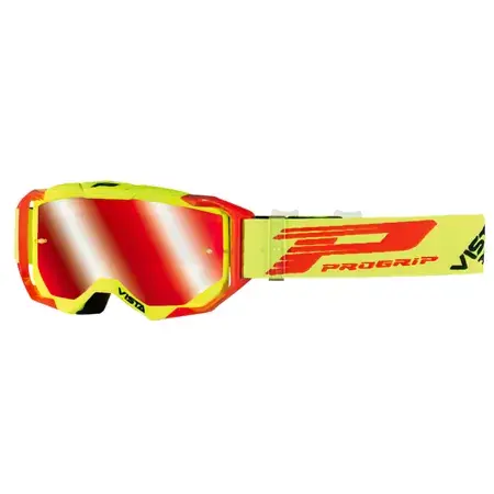 Crossbrille ProGrip 3303 neongelb/Rot mit rotem Glas verspiegelt Neue Kollektion