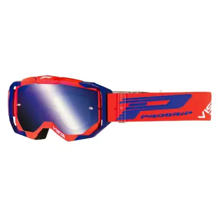 Crossbrille ProGrip 3303 rot/blau mit blauem Glas verspiegelt Rabatt