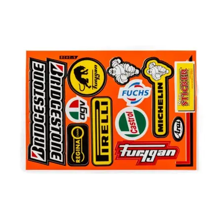 Aufkleber Bogen Sponsor Bridgestone usw. 33x22cm Highlight